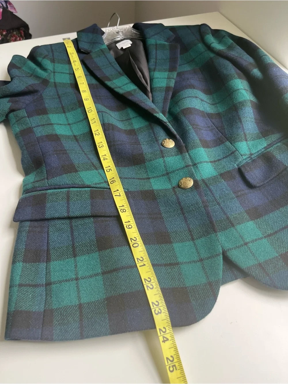 J Crew Factory Black Watch Wool Blend Schoolboy Blazer Tartan Preppy 8